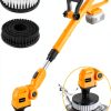 Cordless Power Scrubber TRONYAN, Dewalt 20V MAX, Yellow, 4 Heads-1
