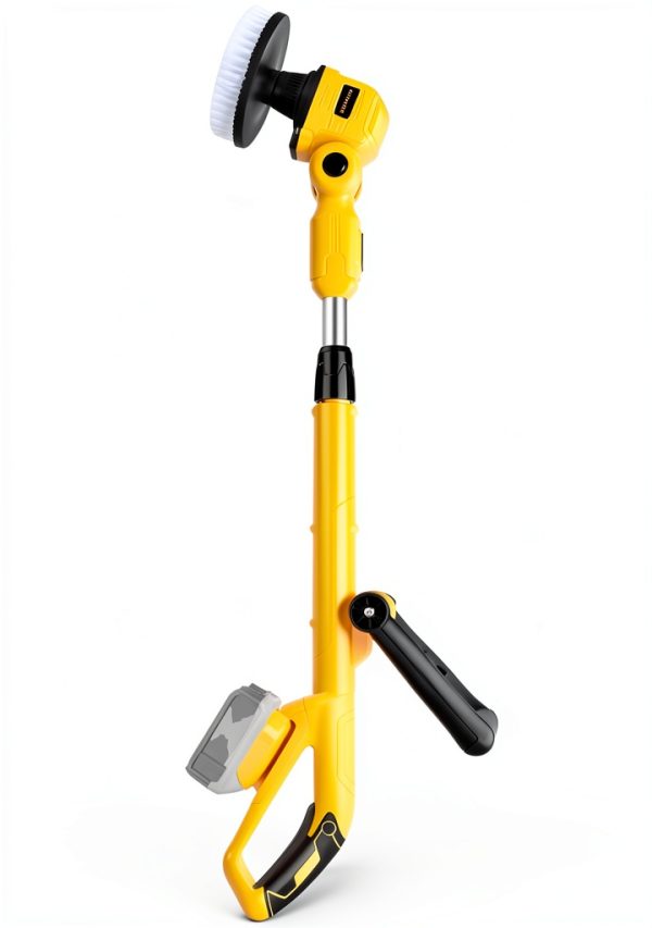 Cordless Power Scrubber TRONYAN, Dewalt 20V MAX, Yellow, 4 Heads-2